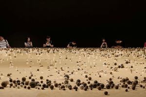 [Kimsooja][0], _Archive of mind_ (2017–ongoing). Participatory installation with clay, wooden table and stools, and 16-channel sound. Display dimensions variable.  © Kimsooja. Courtesy Art Gallery of New South Wales, Sydney. 


[0]: https://ocula.com/artists/kimsooja/